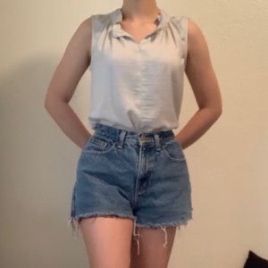 cabi white sleeveless blouse